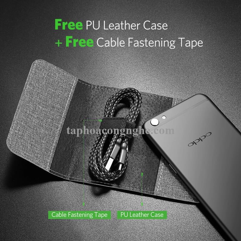 Ugreen 50380 0.5M màu Đen Cáp sạc truyền dữ liệu USB 2.0 sang MICRO USB 4A võ hợp kim kẽm US271 30050380